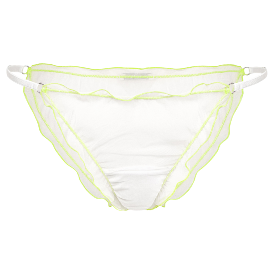 Красиві легкі білі труси сліпи із сіточки на регуляції від бренду Not Your Fault