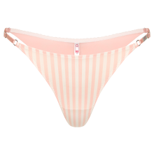 IMG_1930 Труси бразиліани Playa від бренду Not Your Fault на регуляції в вертикальну білу і рожеву риску з сіточкою позаду