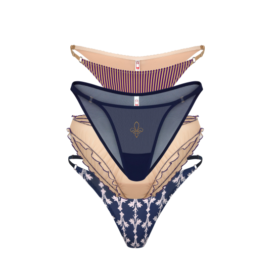 набір жіночих трусиків Fleur de Lys різних моделей: сліпи, стрінги, бразиліано від бренду Not Your Fault
