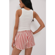 rouge mini shorts back