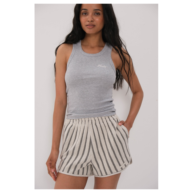 stone mini shorts + tank